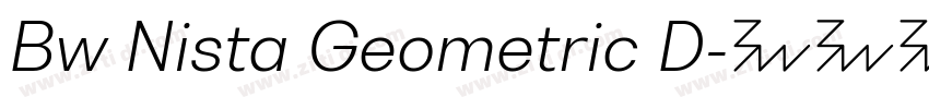 Bw Nista Geometric D字体转换